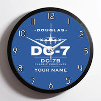 Thumbnail for Douglas DC-7B - Heritage + Name - Framed - Blue