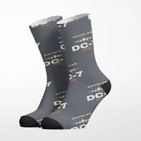 Thumbnail for Douglas DC-7B - Heritage + Name - Socks - Grey