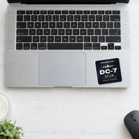 Thumbnail for Douglas DC-7B - Heritage + Name - Square Sticker - Laptop