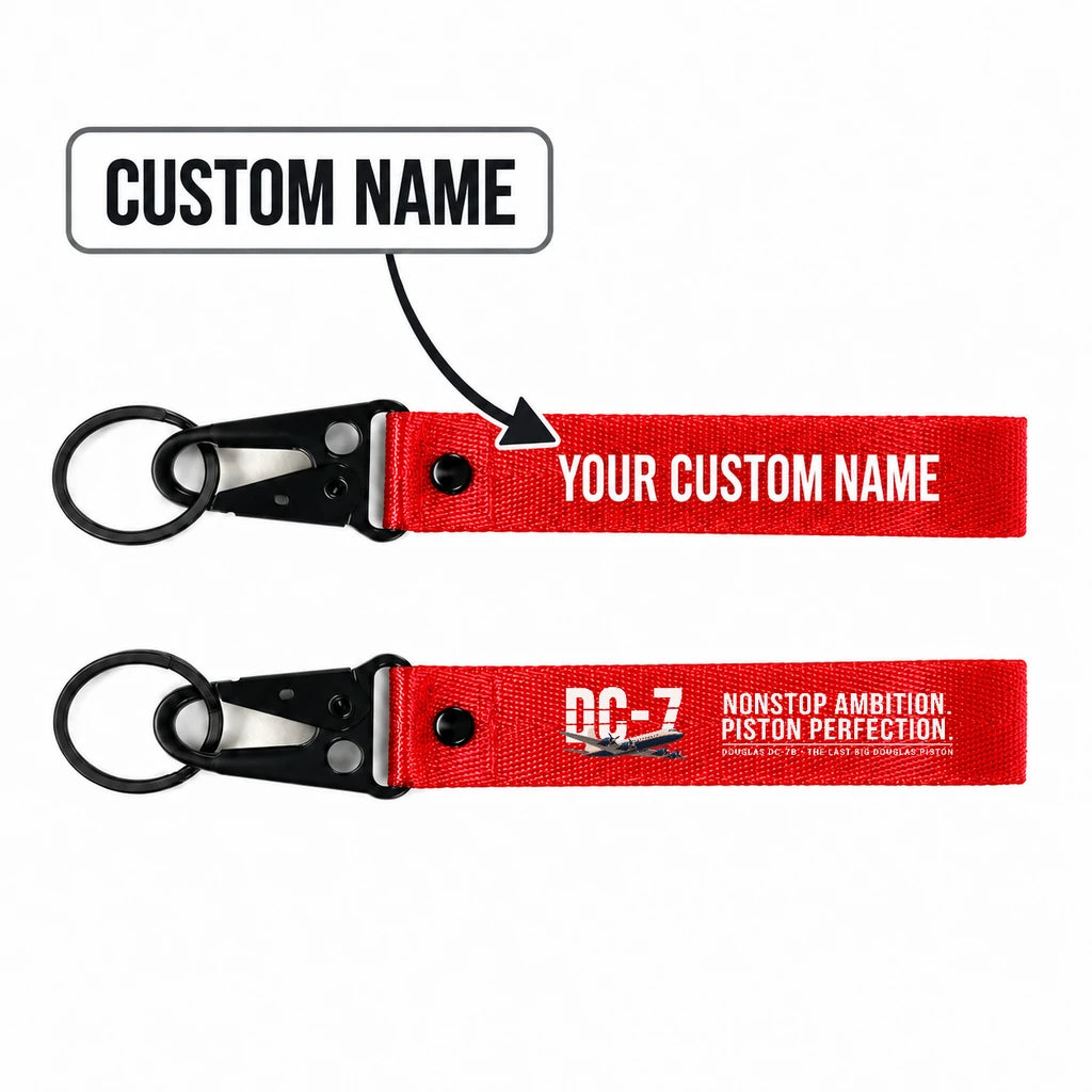 Douglas DC-7B Hawk-Shaped Key Chains - Red - Original - Personalized