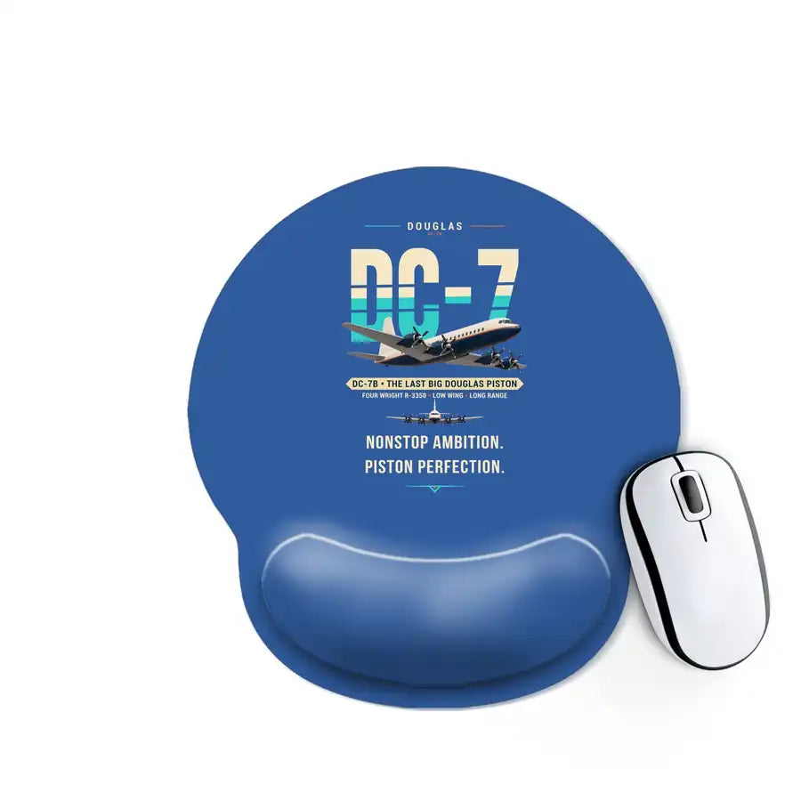 Douglas DC-7B - Original - Ergonomic Mouse Pad - Blue