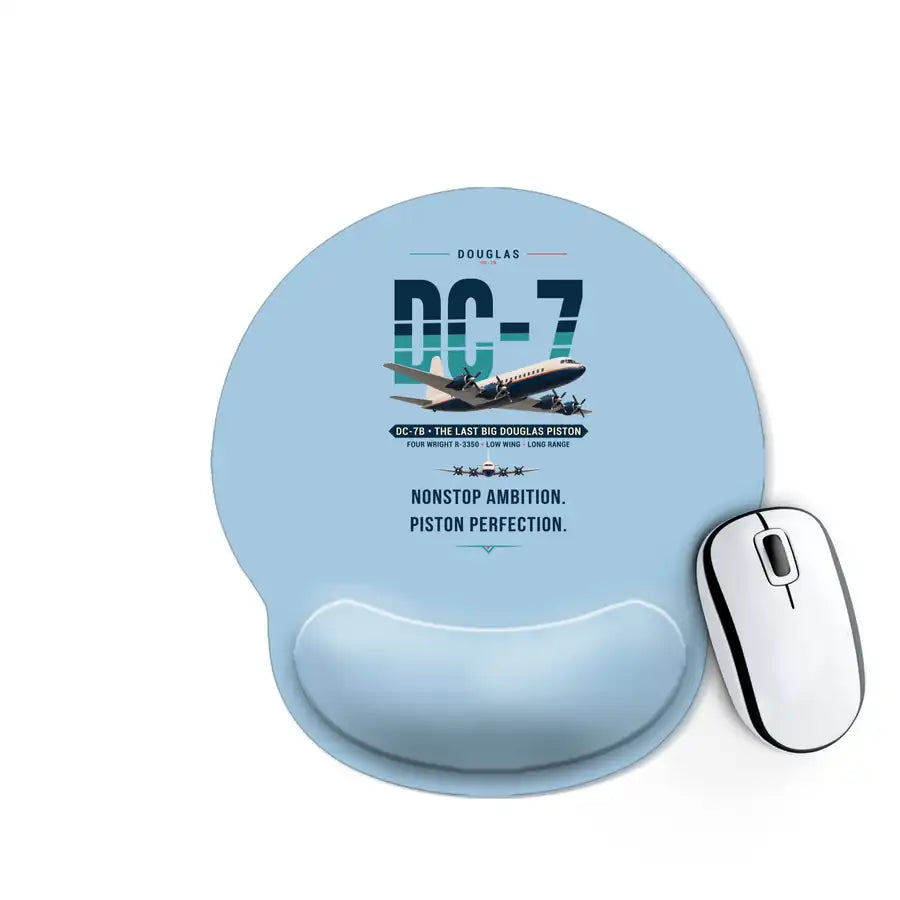 Douglas DC-7B - Original - Ergonomic Mouse Pad - Light Blue