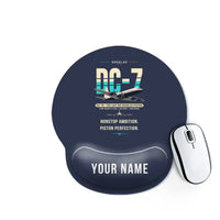 Thumbnail for Douglas DC-7B - Original + Name - Ergonomic Mouse Pad - Navy Blue