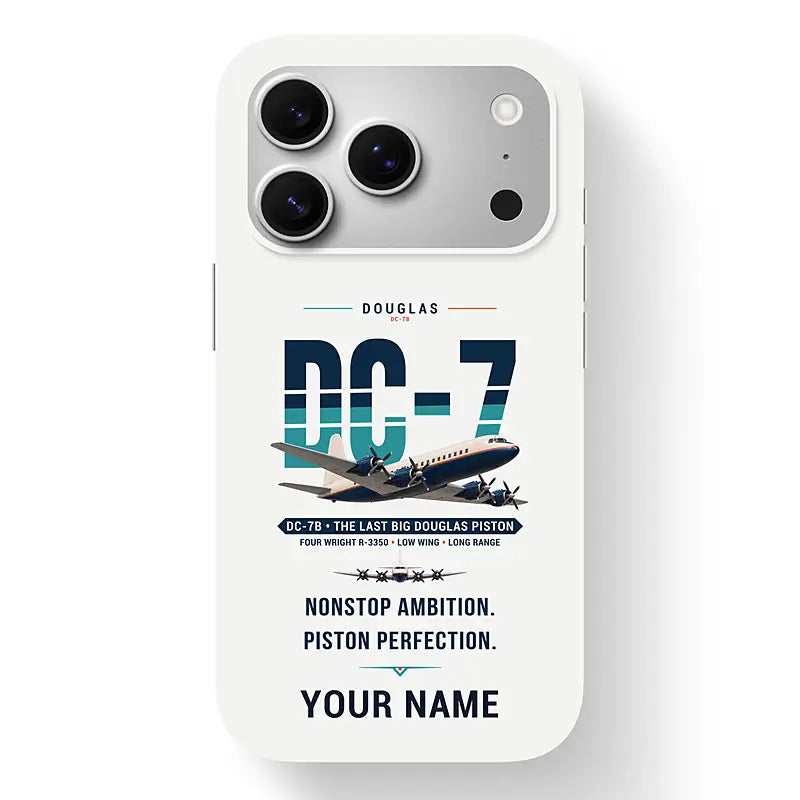 Douglas DC-7B - Original + Name - MagSafe iPhone 17 Pro - White