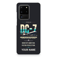 Thumbnail for Douglas DC-7B - Original + Name - Samsung Case - Black