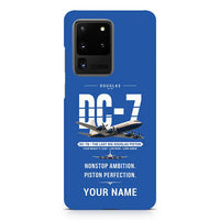 Thumbnail for Douglas DC-7B - Original + Name - Samsung Case - Blue