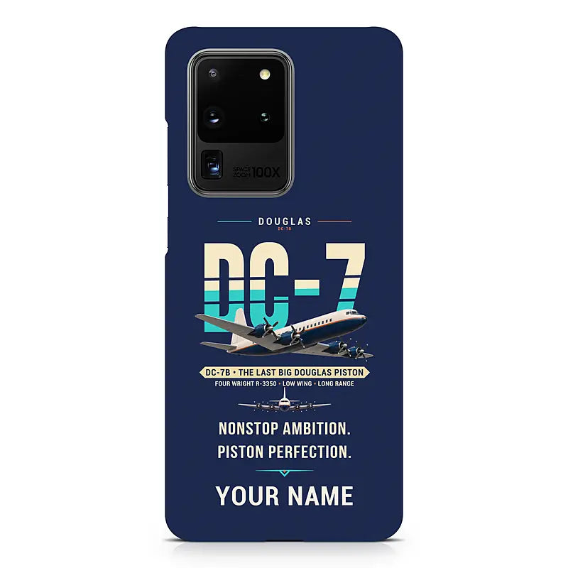 Douglas DC-7B - Original + Name - Samsung Case - Navy Blue