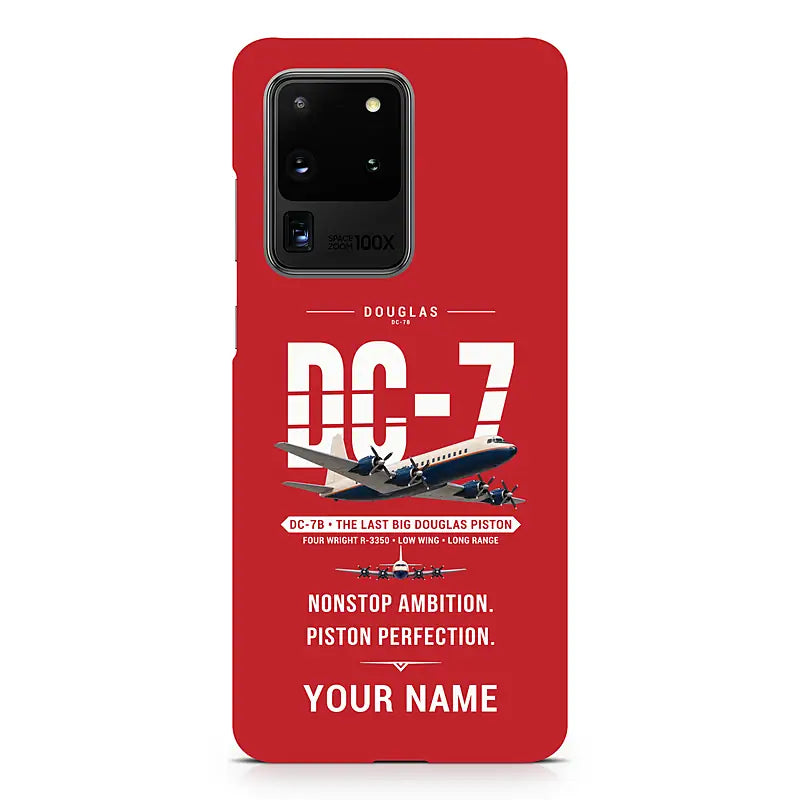 Douglas DC-7B - Original + Name - Samsung Case - Red