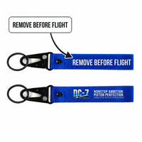 Thumbnail for Douglas DC-7B Hawk-Shaped Key Chains - Blue - Original - Remove Before Flight