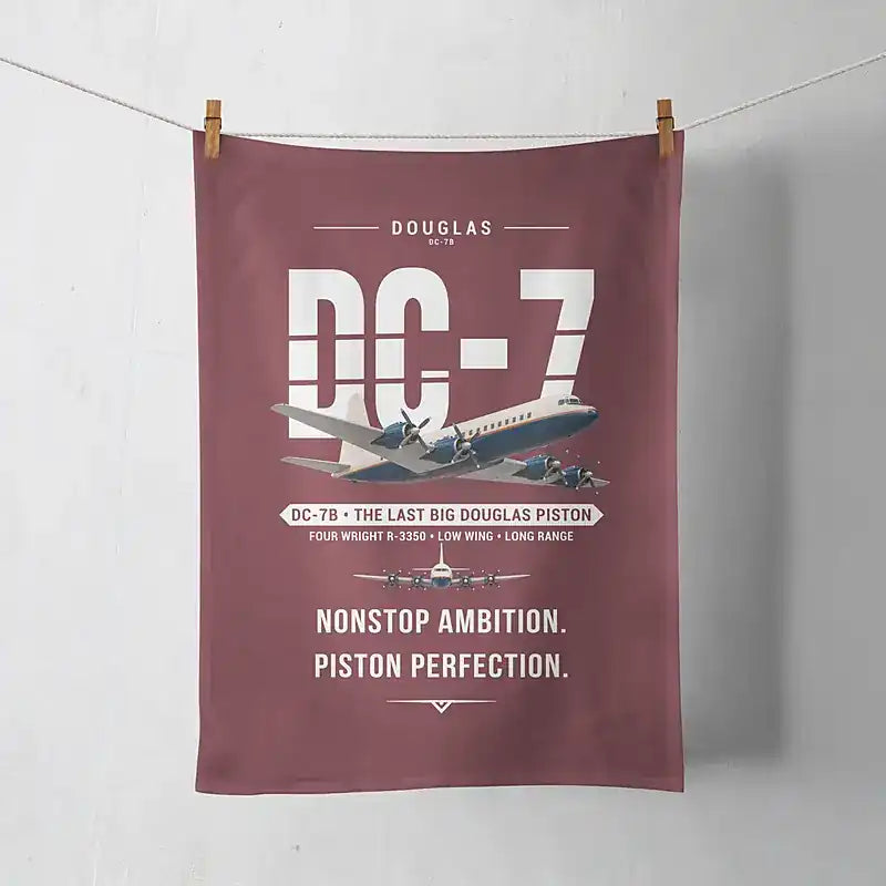 Douglas DC-7B - Original - Towel - Dark Red