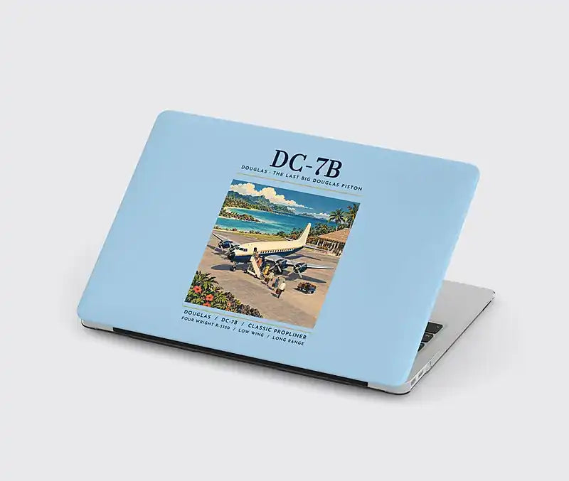 Douglas DC-7B - Poster - MacBook Case - Light Blue