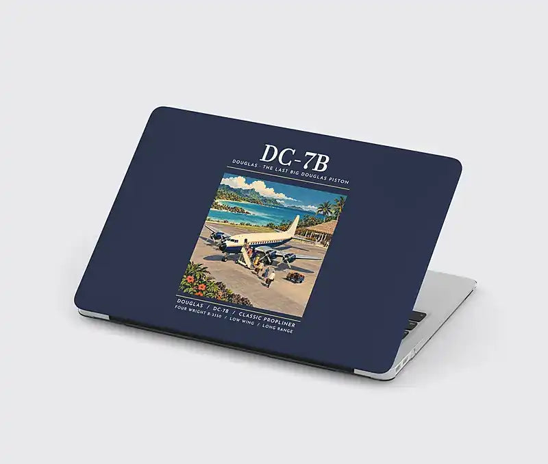 Douglas DC-7B - Poster - MacBook Case - Navy Blue