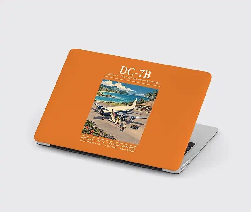 Douglas DC-7B - Poster - MacBook Case - Orange