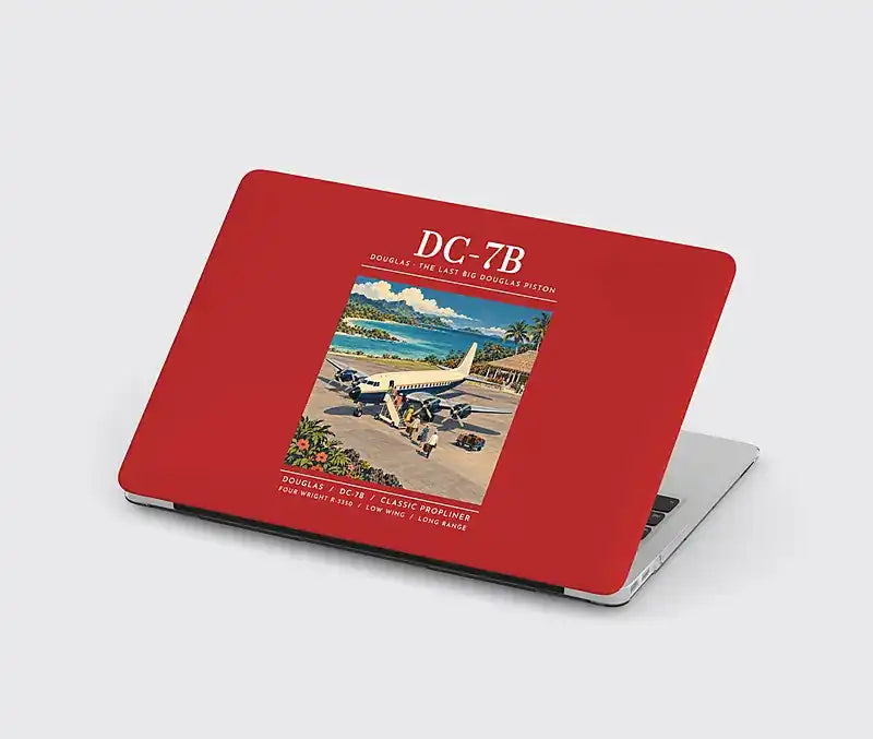 Douglas DC-7B - Poster - MacBook Case - Red