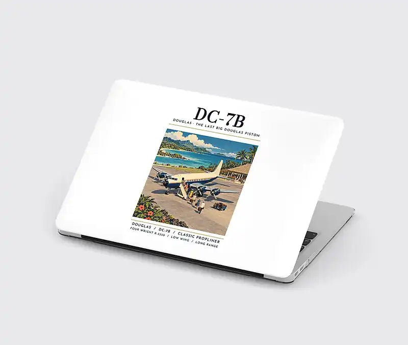 Douglas DC-7B - Poster - MacBook Case - White