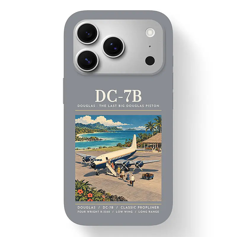 Douglas DC-7B - Poster - MagSafe iPhone 17 Pro - Gray