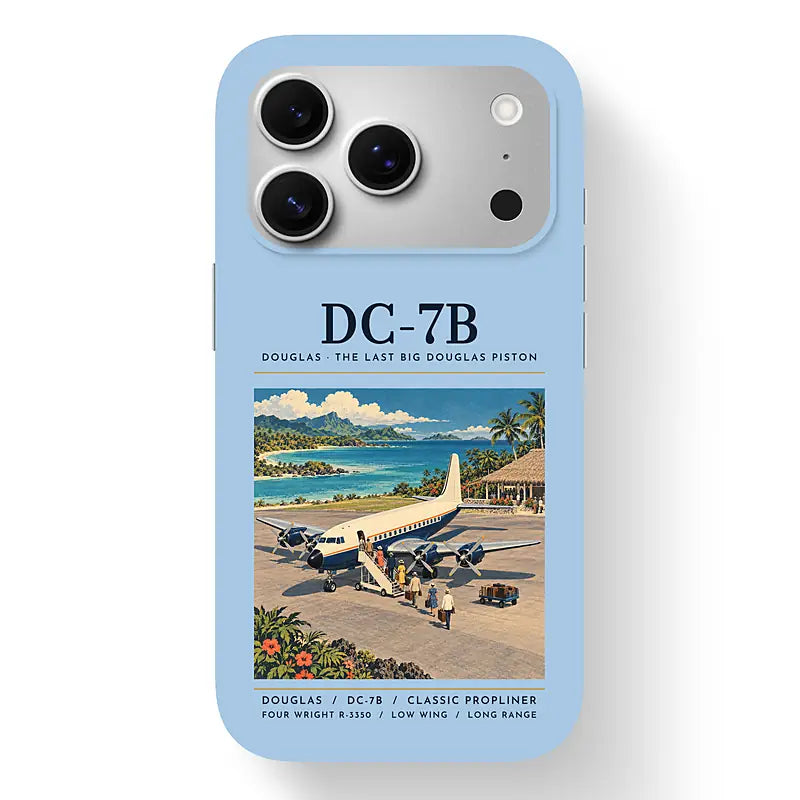 Douglas DC-7B - Poster - MagSafe iPhone 17 Pro - Light Blue