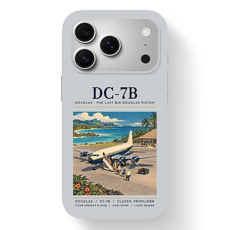 Douglas DC-7B - Poster - MagSafe iPhone 17 Pro - Light Gray