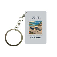 Thumbnail for Douglas DC-7B - Poster + Name - Key Chain - Light Gray