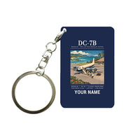 Thumbnail for Douglas DC-7B - Poster + Name - Key Chain - Navy Blue
