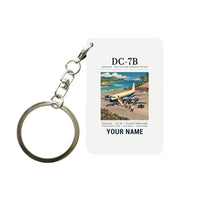 Thumbnail for Douglas DC-7B - Poster + Name - Key Chain - White