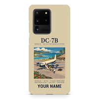 Thumbnail for Douglas DC-7B - Poster + Name - Samsung Case - Beige