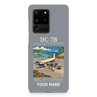 Thumbnail for Douglas DC-7B - Poster + Name - Samsung Case - Gray