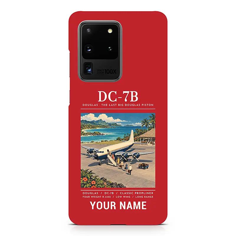 Douglas DC-7B - Poster + Name - Samsung Case - Red