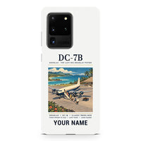 Thumbnail for Douglas DC-7B - Poster + Name - Samsung Case - White