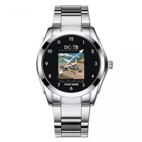 Thumbnail for Douglas DC-7B - Poster + Name - Stainless Steel Band - For Men