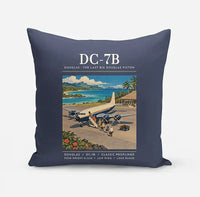 Thumbnail for Douglas DC-7B - Poster - Pillow - Navy Blue