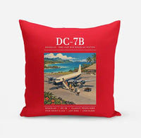Thumbnail for Douglas DC-7B - Poster - Pillow - Red