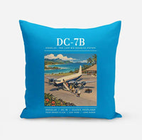 Thumbnail for Douglas DC-7B - Poster - Pillow - Turquoise