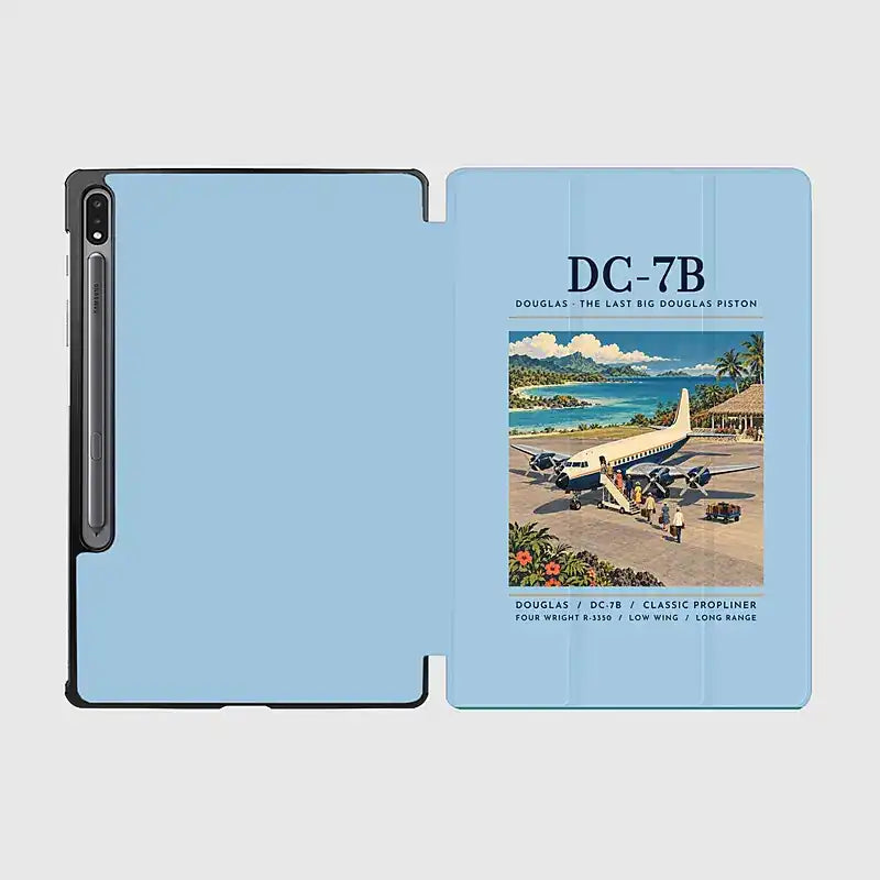 Douglas DC-7B - Poster - Samsung Tablet - Light Blue