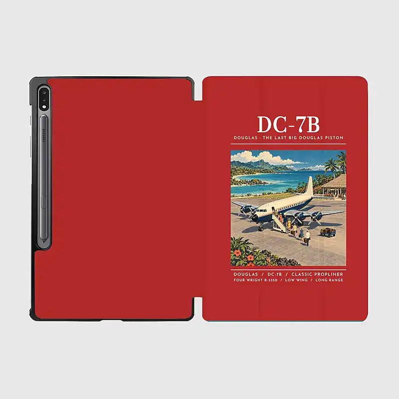 Douglas DC-7B - Poster - Samsung Tablet - Red