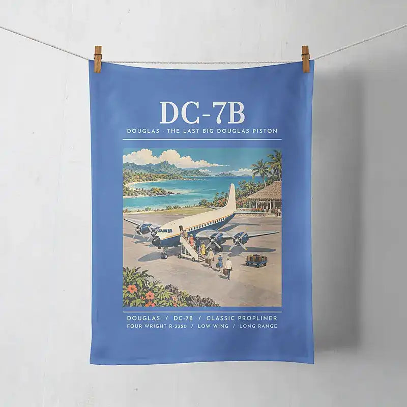 Douglas DC-7B - Poster - Towel - Blue
