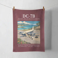Thumbnail for Douglas DC-7B - Poster - Towel - Dark Red