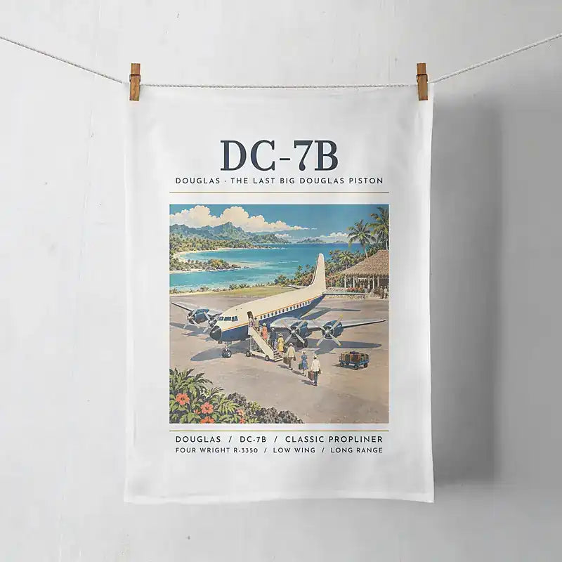 Douglas DC-7B - Poster - Towel - White