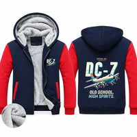 Thumbnail for Douglas DC-7B Zipped Sweatshirts - Cartoon - Navy & Red