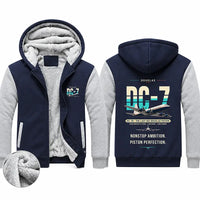 Thumbnail for Douglas DC-7B Zipped Sweatshirts - Original - Navy & Gray