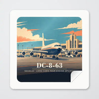 Thumbnail for Douglas DC-8-63 - 3D - Square Sticker - Peel