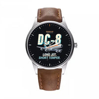 Thumbnail for Douglas DC-8-63 - Cartoon - Leather Strap - Brown Leather Strap
