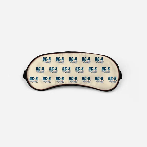 Douglas DC-8-63 - Cartoon Pattern - Sleep Mask - Beige