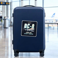 Thumbnail for Douglas DC-8-63 - Cartoon - Square Sticker - Suitcase