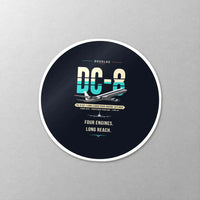 Thumbnail for Douglas DC-8-63 - Original - Circle Sticker - Close-up