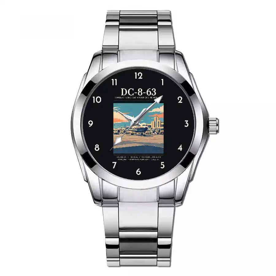 Douglas DC-8-63 - Poster - Stainless Steel Band - For Men