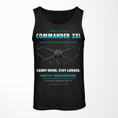 Draganfly Commander 3XL design on black tank top