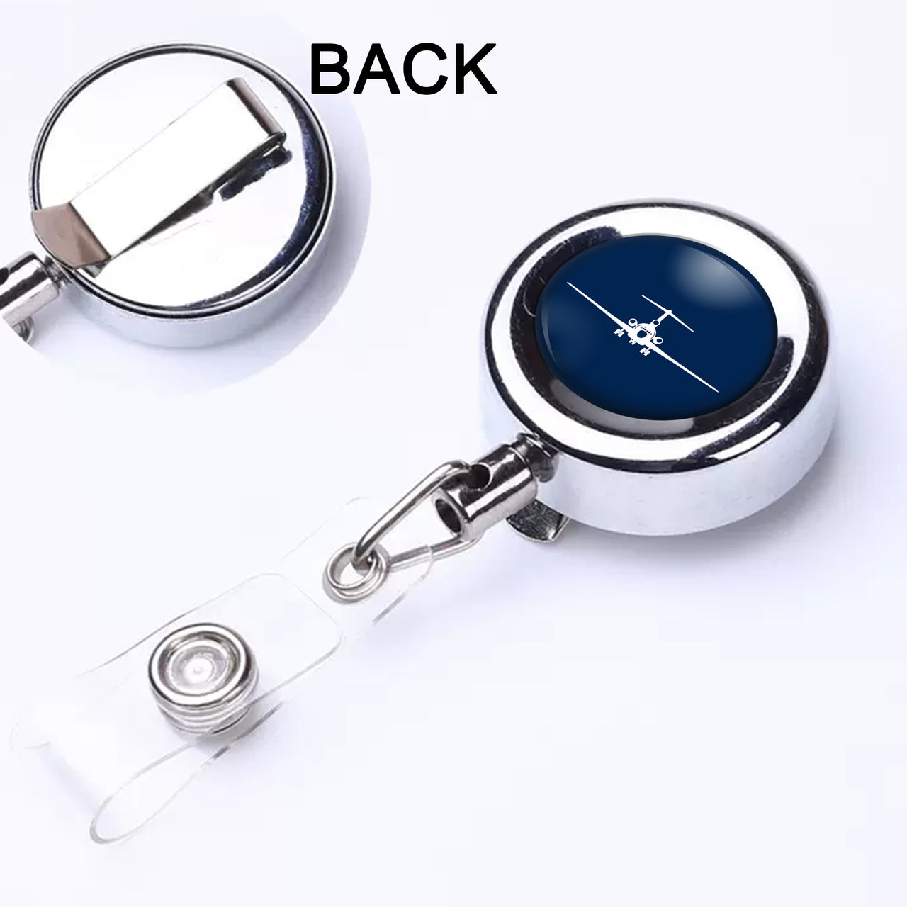 Boeing 727 Silhouette Designed Retractable ID Card Badge