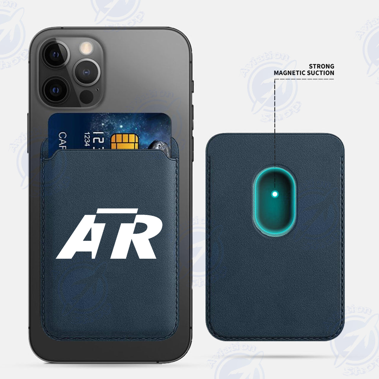 ATR & Text iPhone Cases Magnetic Card Wallet