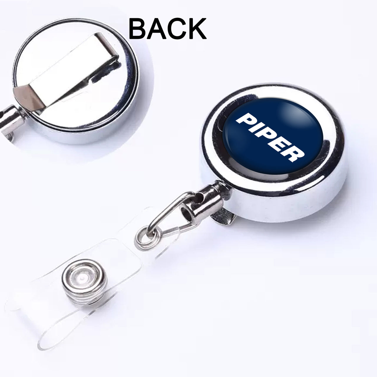 Piper & Text Designed Retractable ID Card Badge